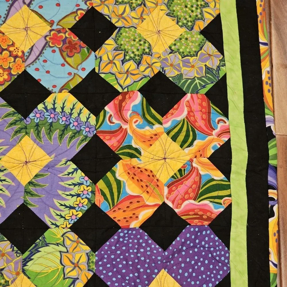 Colorful Maximalist Style Quilt Pick A‎ Posie Jan Sassman 44 X 61 Tapestry
